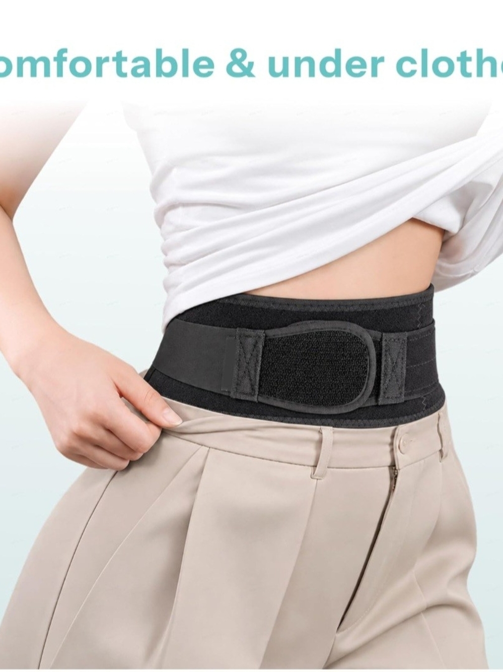 Ultra-Thin & Lightweight Back Brace for Lower Back Pain,Sciatica,Scoliosis L/XL - Picture 6 of 14